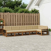 Set di divani da esterno 6 pz Naturale e Beige 3382606