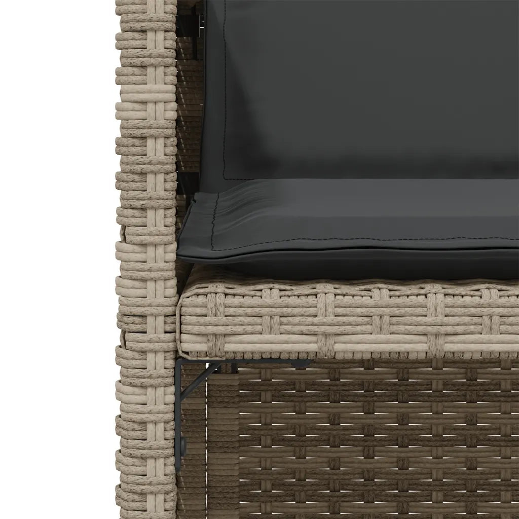 Set da Bistrò 3 pz con Cuscini Grigio Chiaro in Polyrattan 365070