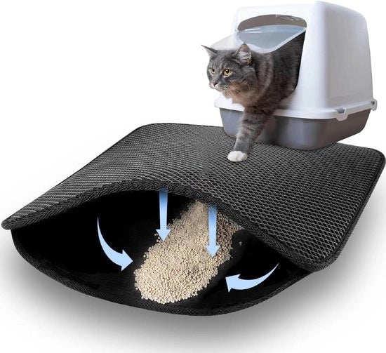 Mat per gatto 46 x 60 cm design a scacchi idropneumatico piastra per gatto pieghevole sottopiatto per gatto nero
