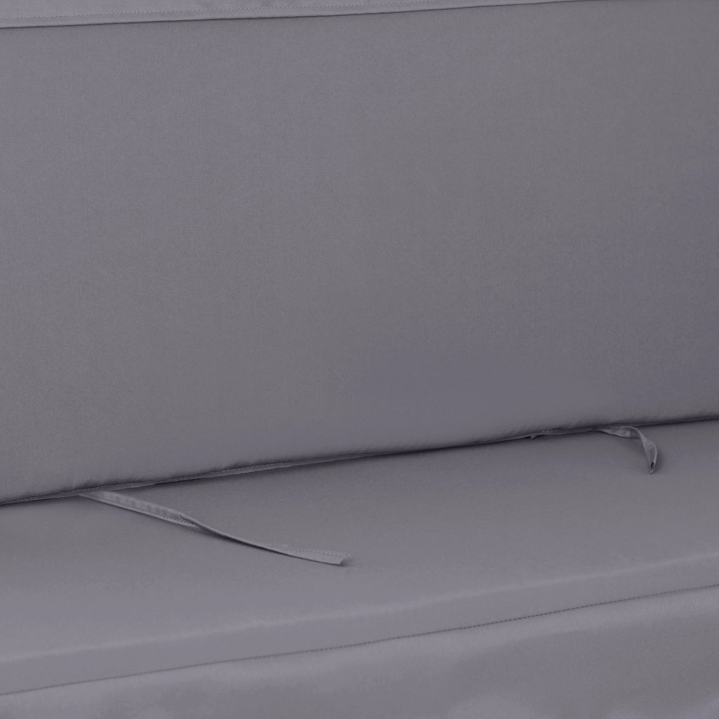 Cuscini da Esterno per Dondolo 3 Posti ¨C zephmum ¨C 2 Pezzi, Grigio, 130x45x5 cm