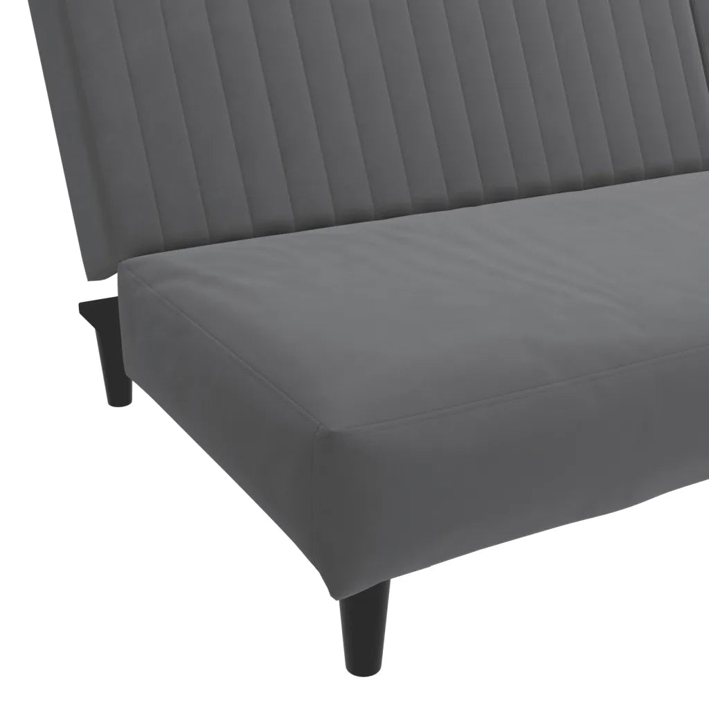 Divano Letto a 2 Posti-Sofa Letto 2 Posti-Daybed Grigio Scuro in Velluto 398909