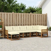 Set di divani da esterno con cuscino 7 pcs Naturale e Crema 3382098