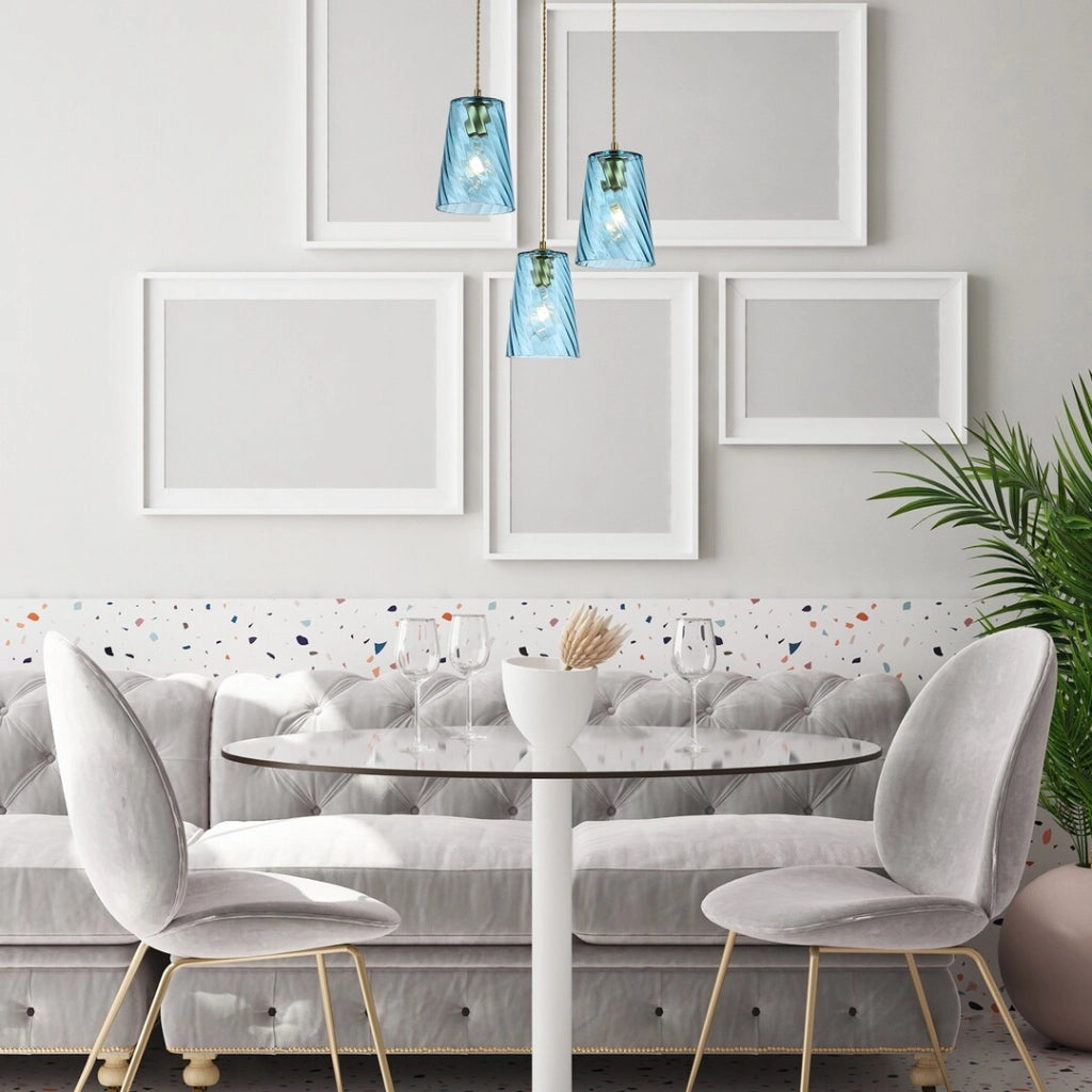 Lampada a sospensione moderna Rabalux Azurine 3xE27 oro