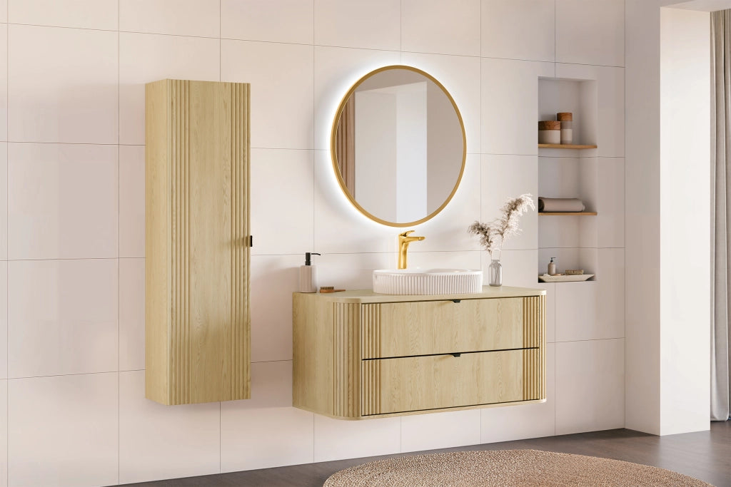 Set mobili bagno 120 cm con piano Ovalia Cremona 120 cm