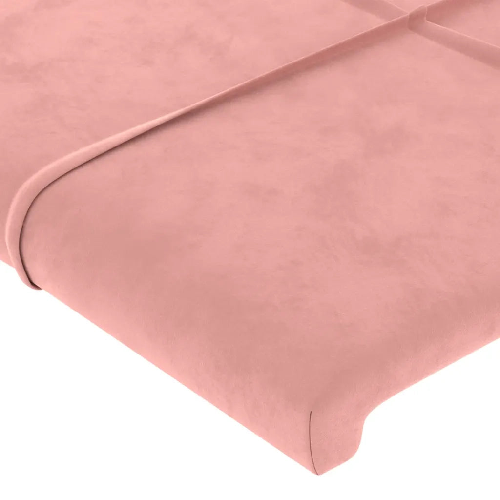 Testiera Rosa 90x5x78/88 cm in Tessuto 346031