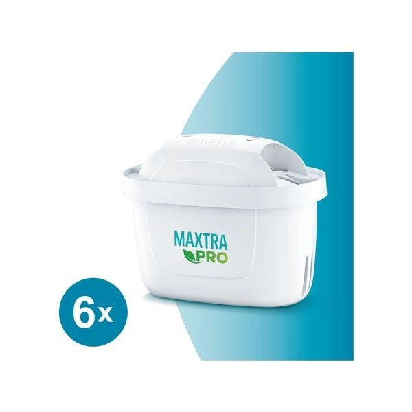 Brita filtro per acqua maxtra pro all-in-1 pacchetto di risparmio semestrale da 6 filtri - nuovo maxtra+ riduce impurità, cloro, pesticidi e calcare per acqua del rubinetto dal gusto migliore - 1050887