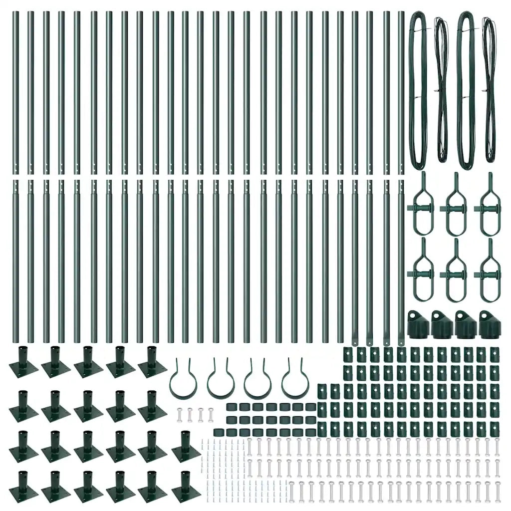 Palo della recinzione 26 pcs Grigio 3,2 x 3,2 x 150 cm