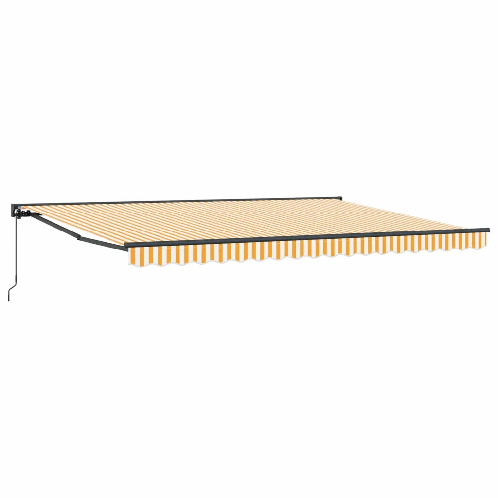 Tenda retrattile manuale Giallo e Bianco 4 × 3,5 m 3420441