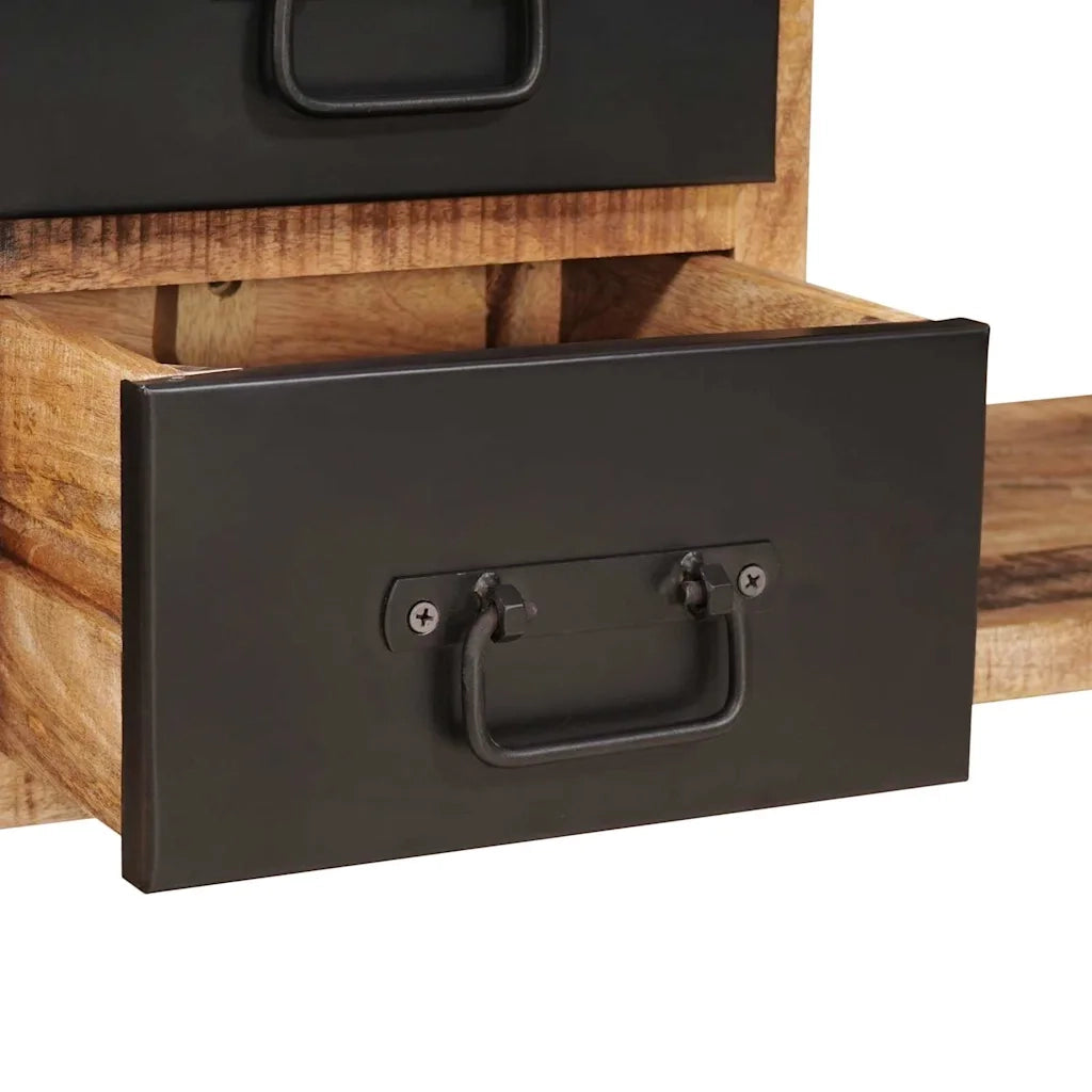 Panchina con contenitore Marrone Legno massello di mango