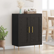 Credenza Rovere Nero 69,5 x 34 x 90 cm 881596