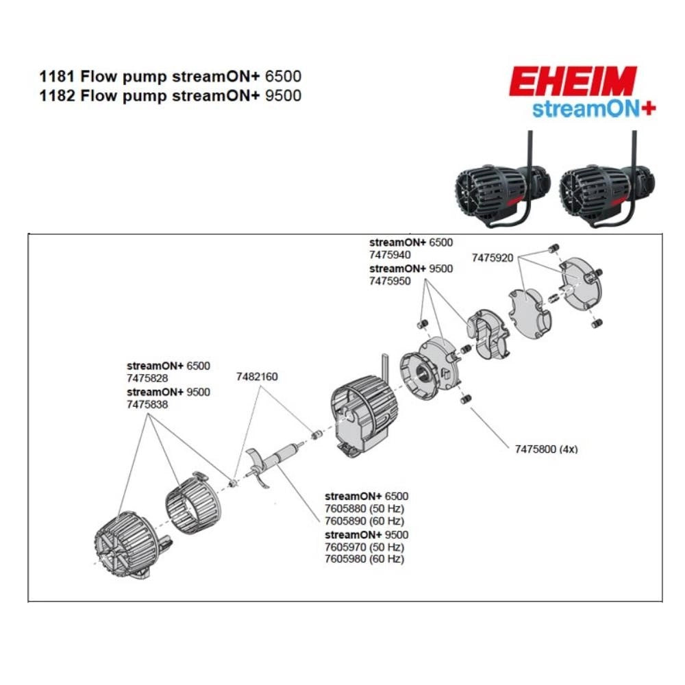 Eheim StreamON+ - Pompa di movimento con funzione 3D Modello: 9500