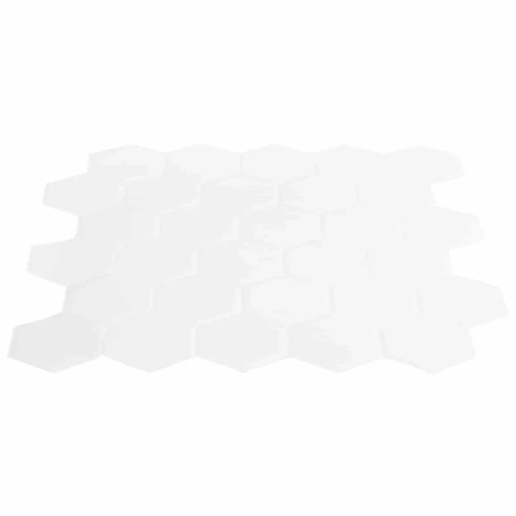 Piastrella Esagonale 10 pz Bianco 30 x 30 cm Poliuretano e PET CFW7213581