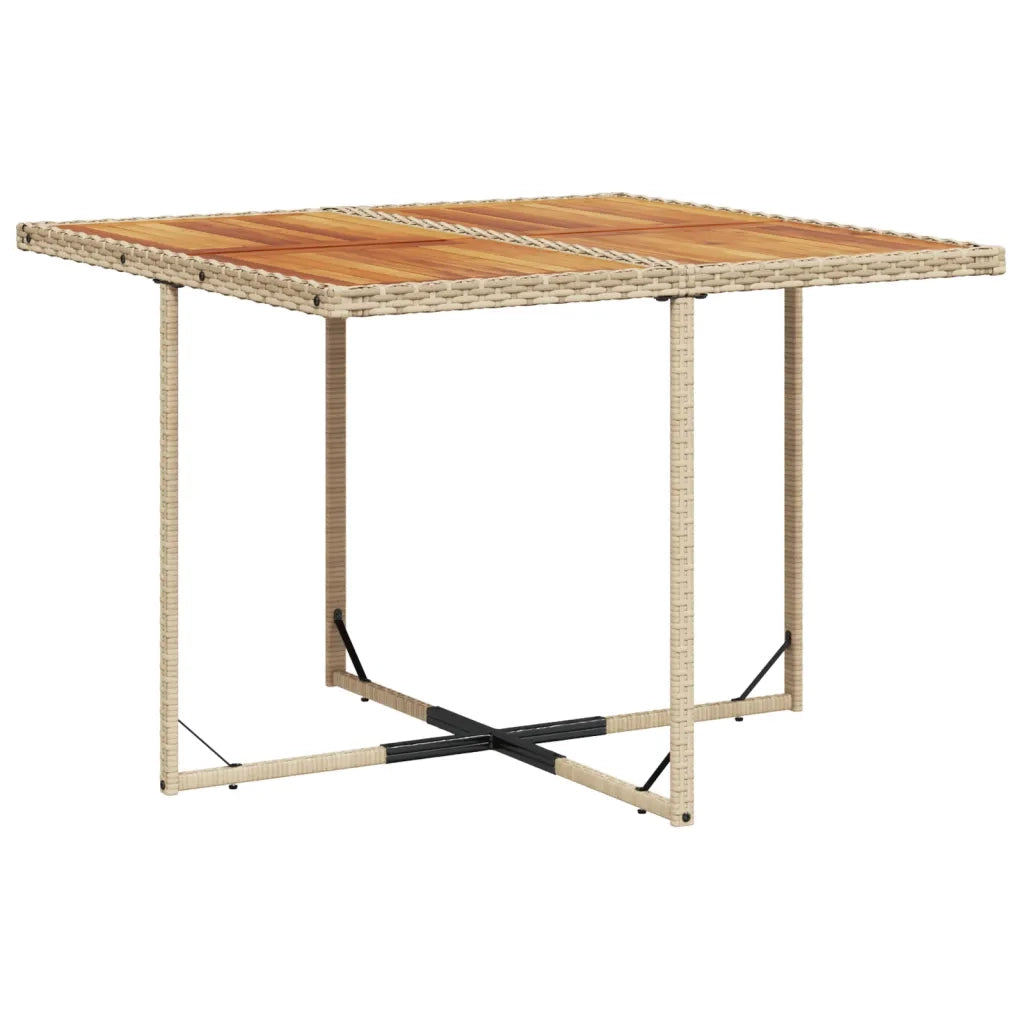 Set da Pranzo da Giardino 5 pz con Cuscini Beige in Polyrattan 3277851