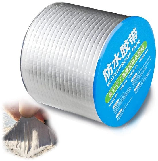 ONF3 - Nastro di butileo - Telaio di riparazione - Impermeabile - 100 mm x 5 m - Autoadesivo - Adesivo forte - Adatto per crepe di tetto - Esterno