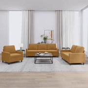 Set di Divani 3 pz con Cuscini Marrone in Velluto 3201483