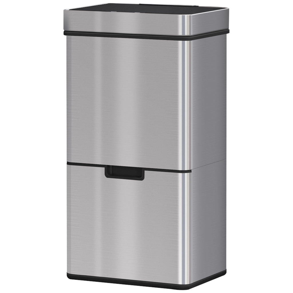 Cestino per rifiuti a 3 scomparti con apertura automatica ¨C zephmum ¨C 42x30x81 cm