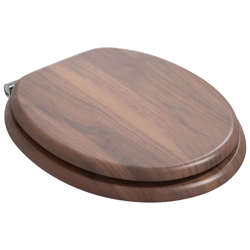 Sedile per toilette con chiusura morbida 2 pcs Marrone 3414531