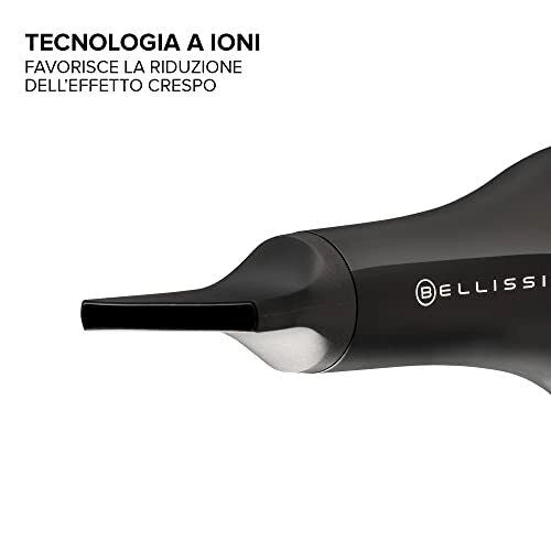 Bellissima 11858 P7 3200 Asciugacapelli 2100 W Ionizzatore Motore AC 2 Velocita' 3 Temperature Diffusore Ricci Custodia da Viaggio colore Nero Rosa