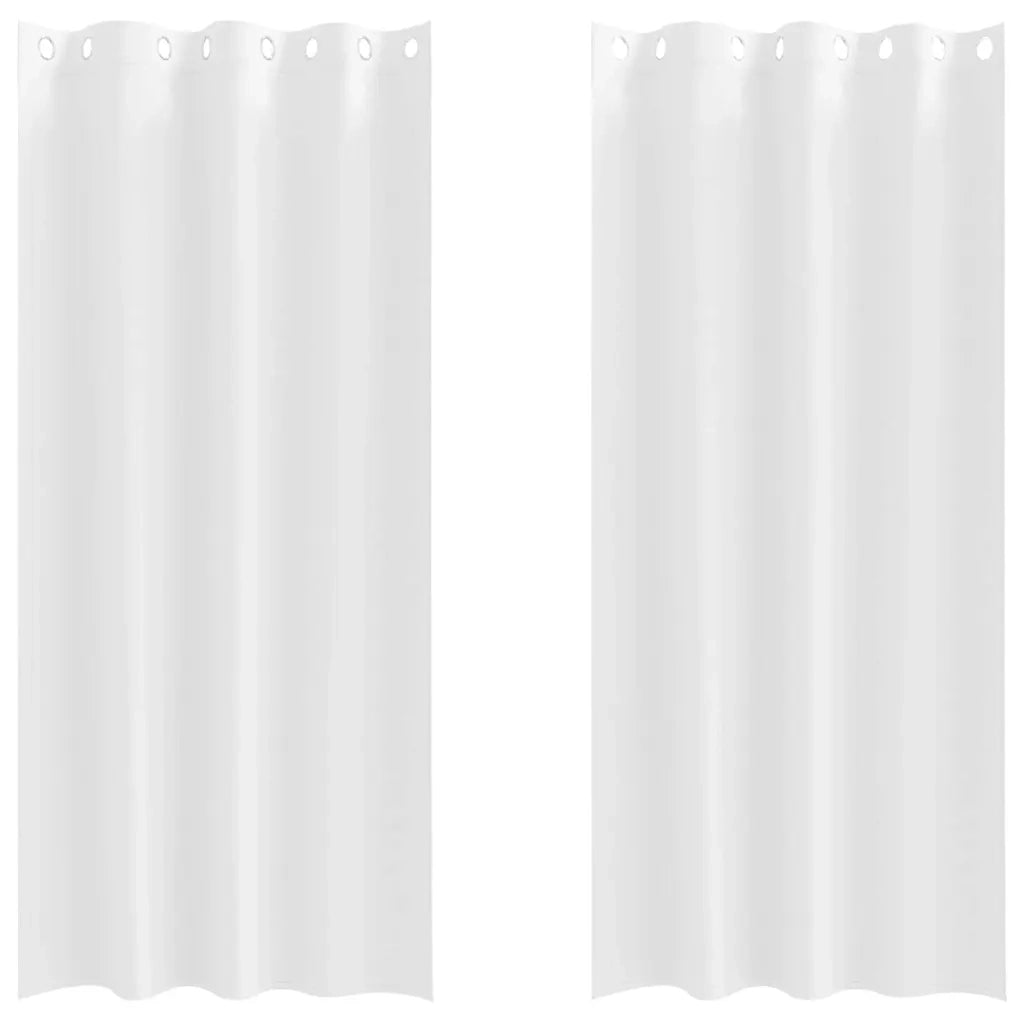 Tende Blackout con Anelli 2 pz Bianco Puro 260 x 140 cm 4107387