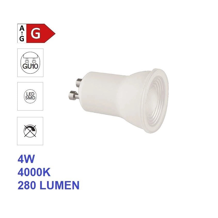 LAMPADA LED GU10 MINI 4W 4000K 300LM D.34MM