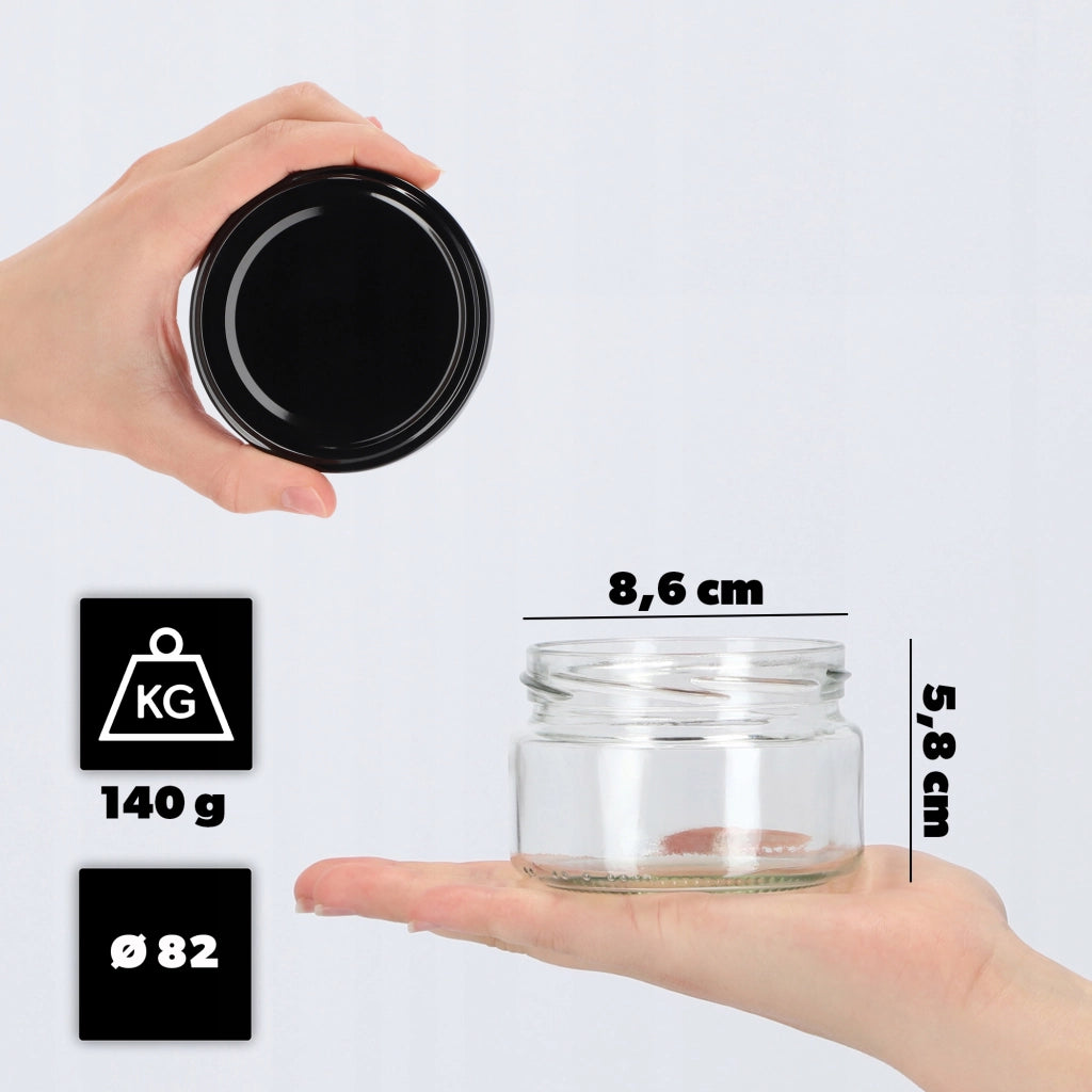 KADAX 50x Barattolo per conserve 250ml + Coperchio Fi82 miele