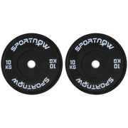 Dischi da 10kg per Bilanciere ¨C zephmum ¨C Set di 2, Nero, ?5cm