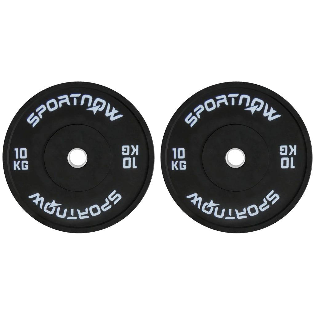 Dischi da 10kg per Bilanciere ¨C zephmum ¨C Set di 2, Nero, ?5cm