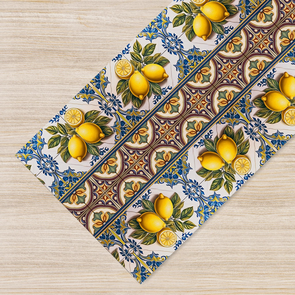 Tappeto Cucina Antiscivolo Made in Italy Passatoia Antimacchia Multiuso Corridoio Soggiorno Lavabile in Lavatrice - 50x200 - 164Lemonade