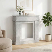 Cornice per camino Grigio Cemento 102 x 26 x 100 cm 8006645