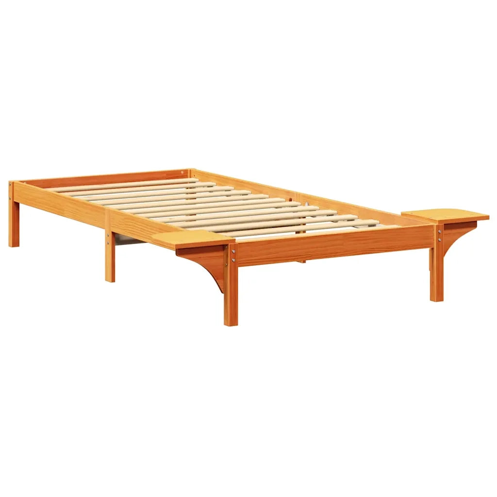 Struttura del letto Marrone cerato 100 x 200 cm Pino massello 873204