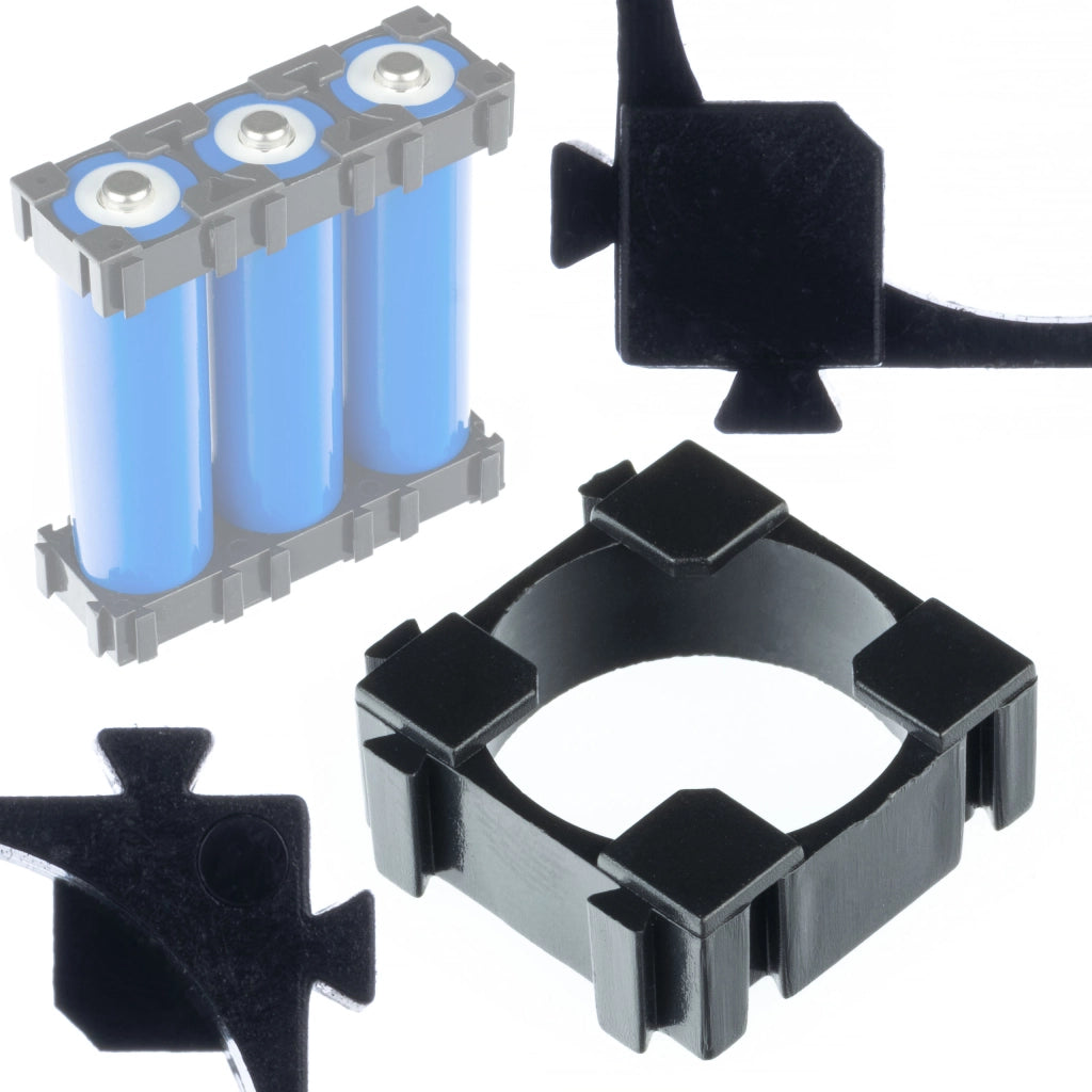Custodia per Batteria 1x1 per 1 Cellula 18650 – Materiale Plastico | Organizzazione e Collegamento Efficiente