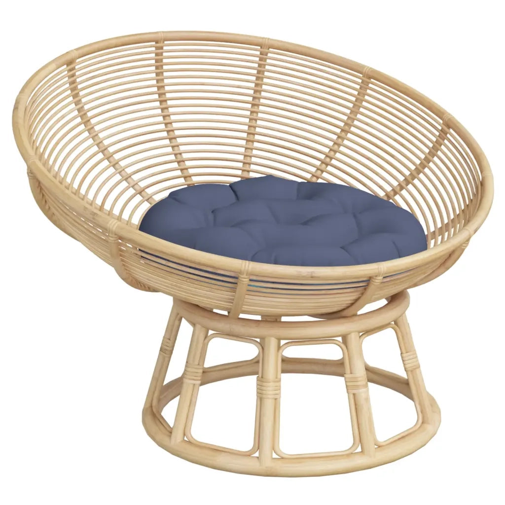 Cuscino Rotondo Blu Marino ? 60x11 cm in Tessuto Oxford