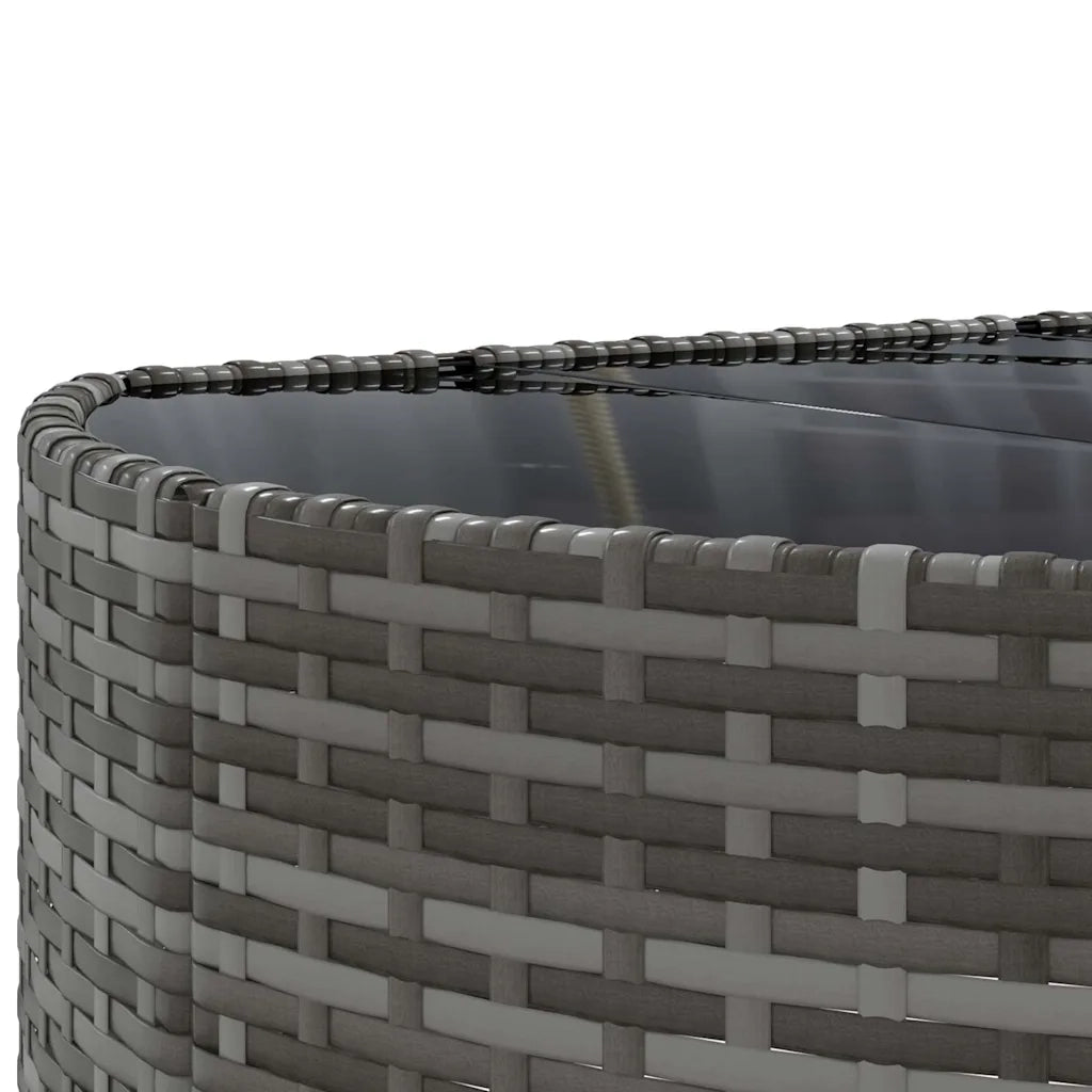 Set Divano da Giardino 5 pz con Cuscini Grigio in Polyrattan