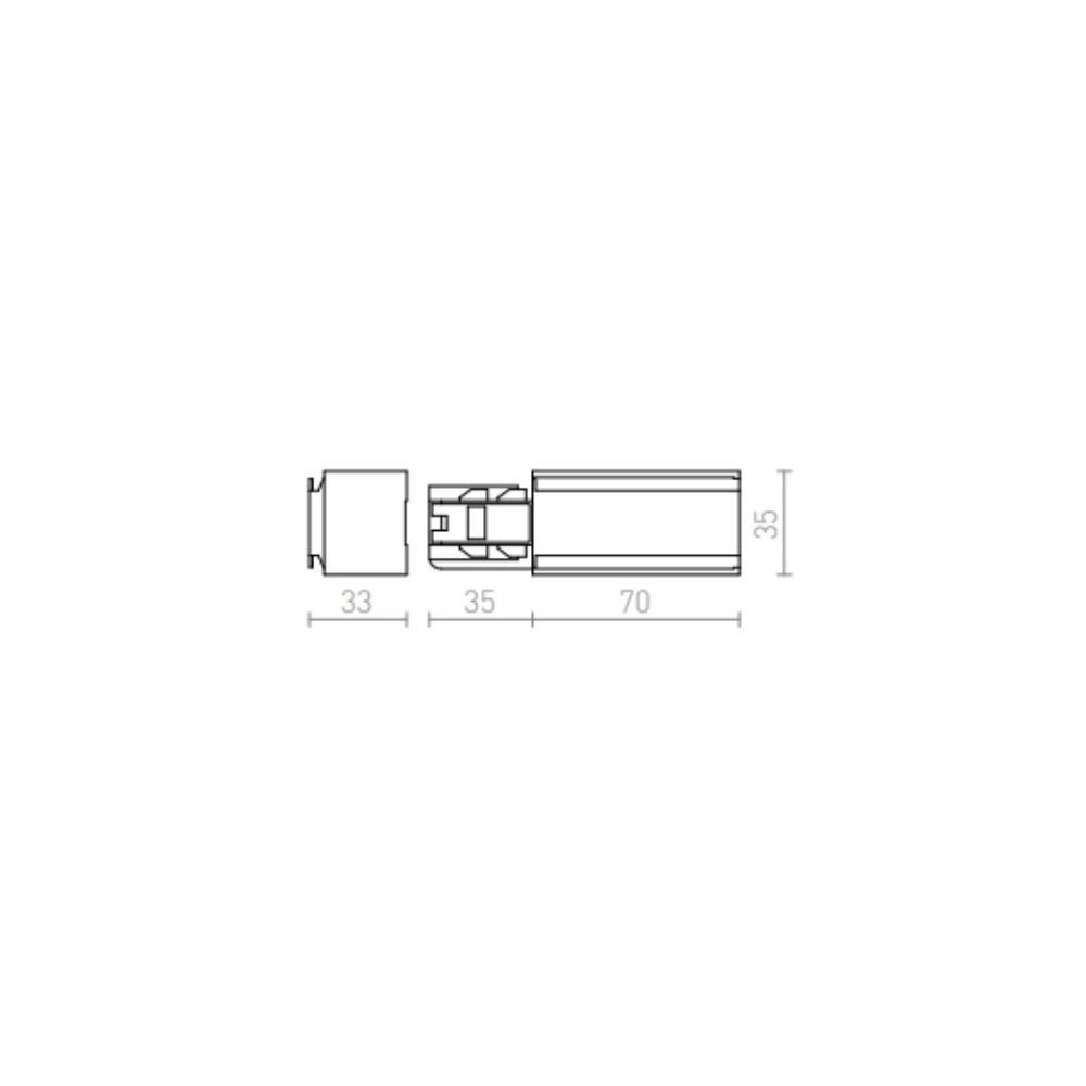 EUTRAC alimentazione destra bianco  230V