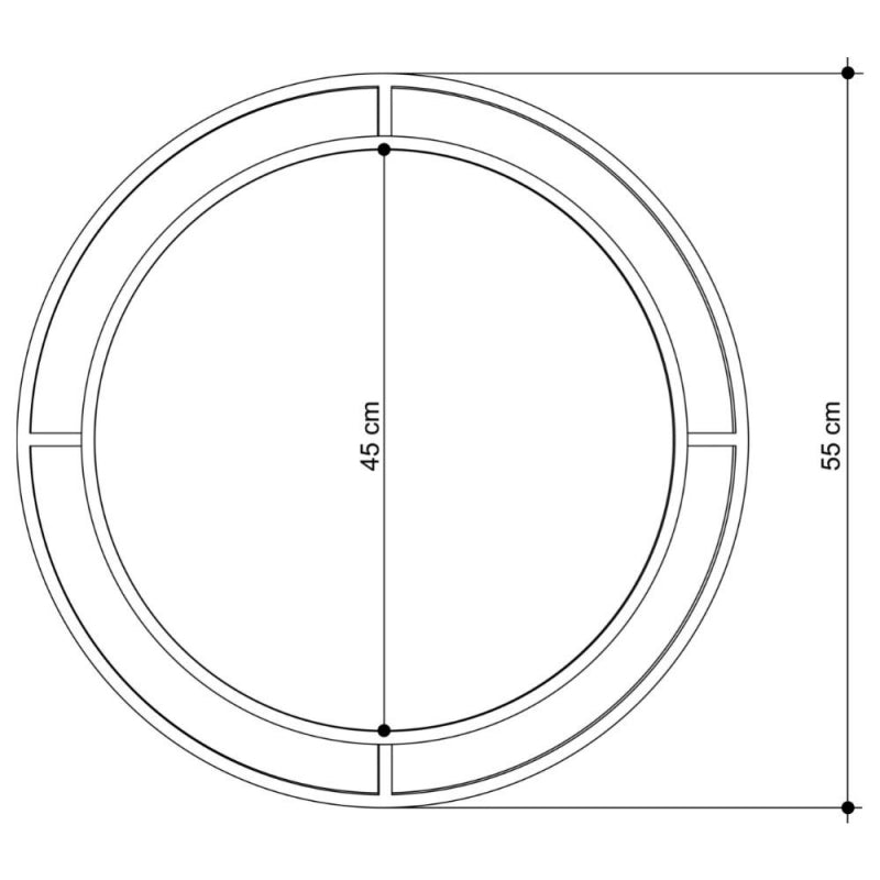 Specchio Bubble con doppia cornice in metallo oro