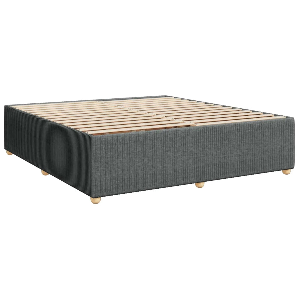 Letto box spring con materasso Grigio Scuro 200 x 200 cm 3453003