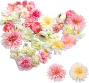 Fiori di seta 42 pezzi - Fiori per torte - Capolopi finti - Decorazioni DIY - Accessori artigianali - Fiori finti