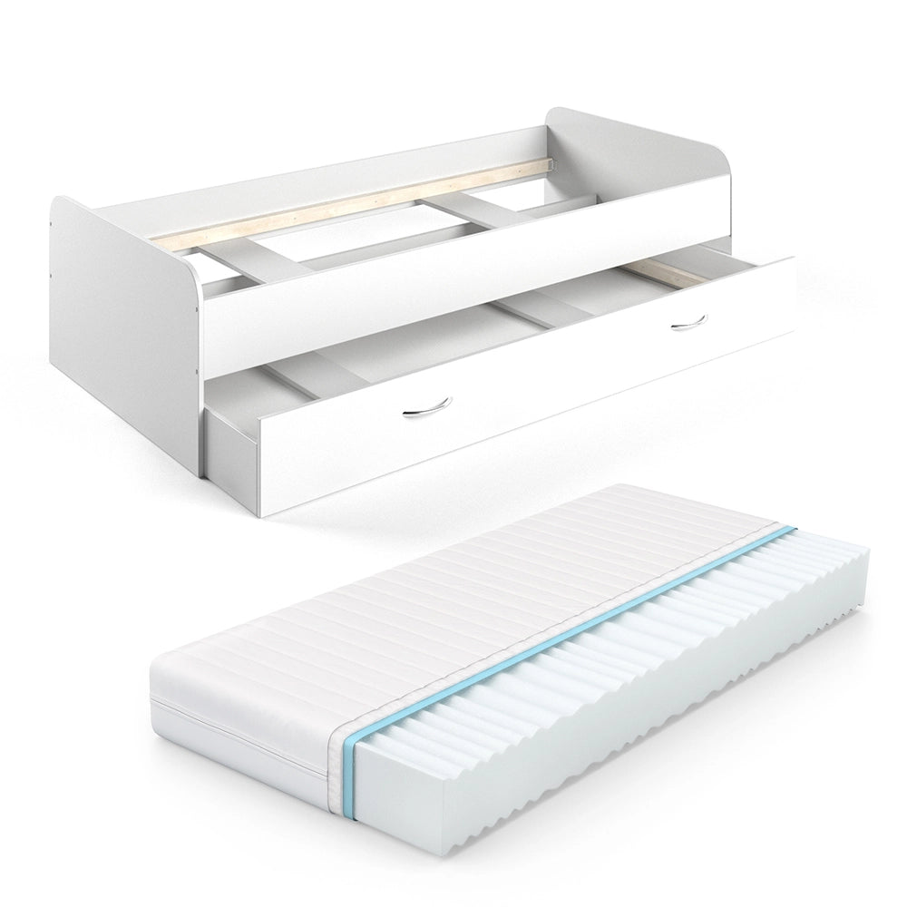 Vitalispa Letto per bambini Bianco 90x200 cm con materasso