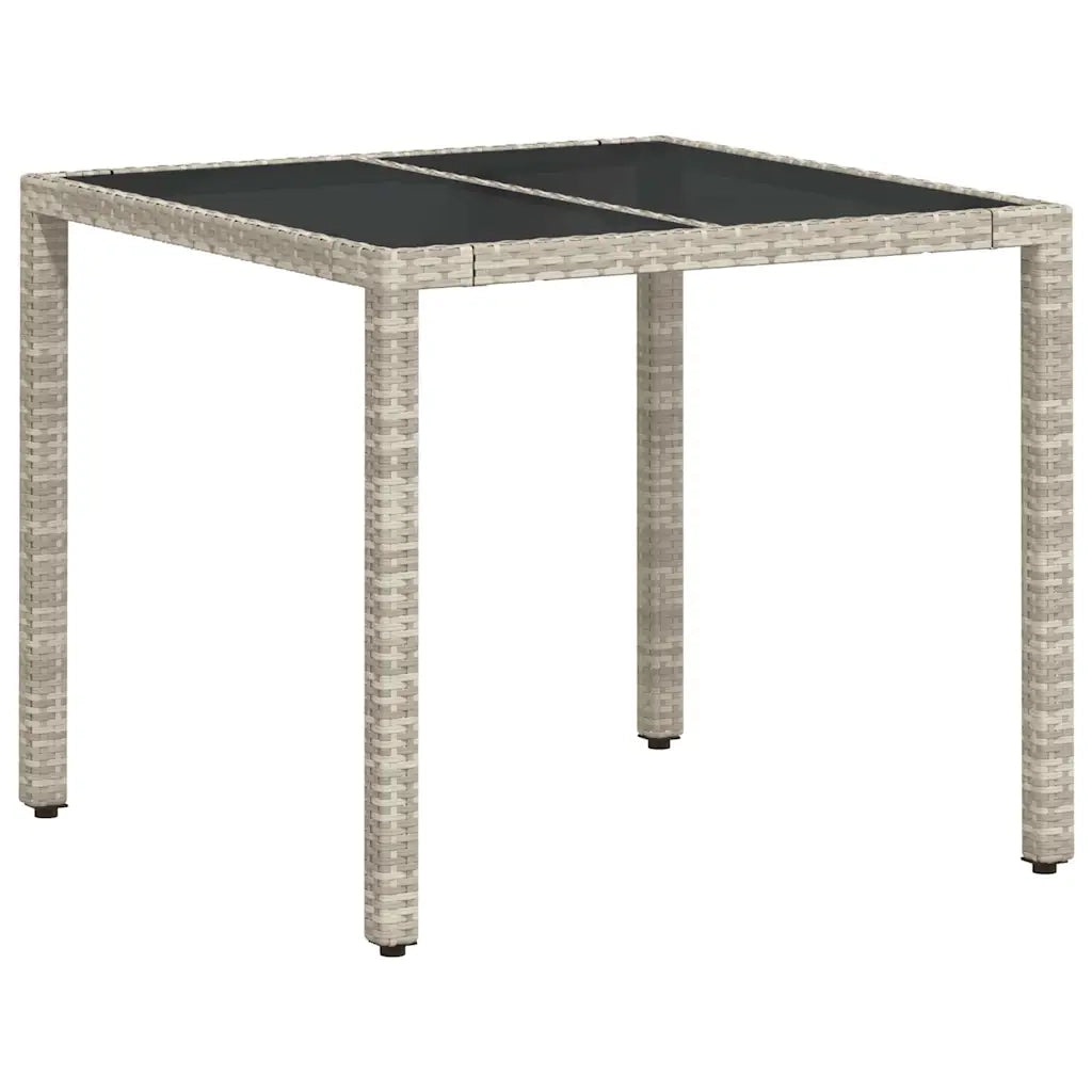 Set da Pranzo per Giardino 3 pcs Grigio chiaro polyrattan 3334895