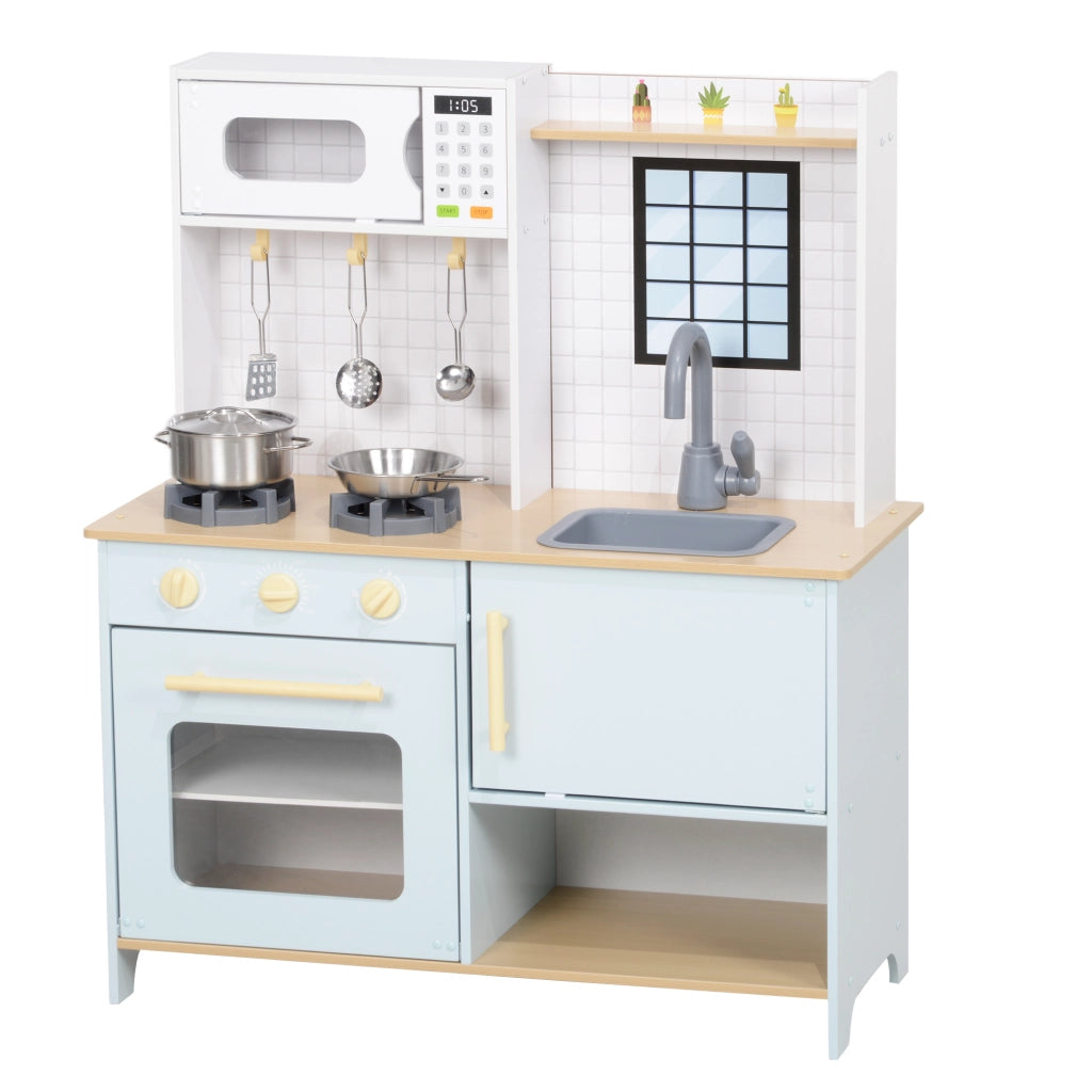 Casetta da Cucina Bambini con Accessori e Sonoro ¨C Zephmum ¨C Azzurro