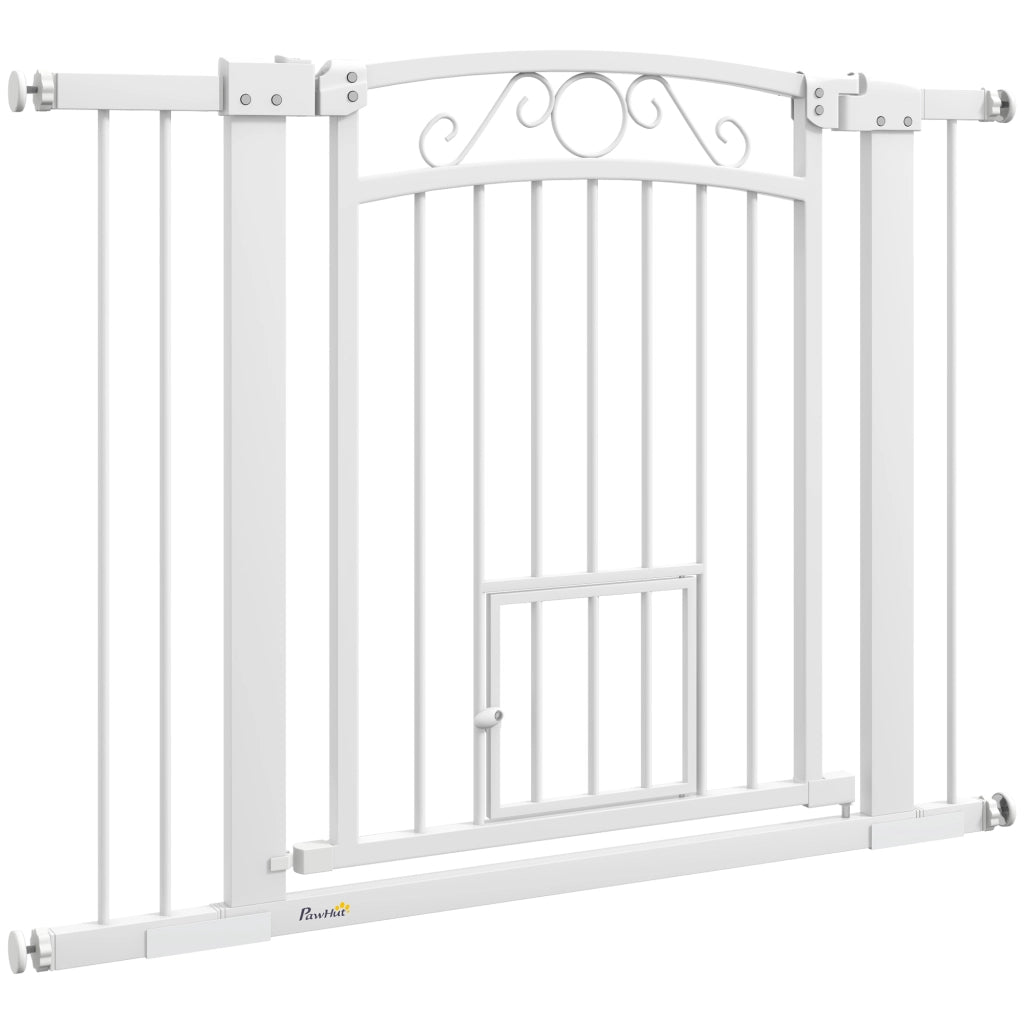 Porta per Cani e Gatti Regolabile ¨C Minimal ¨C Bianco 76-104x77cm