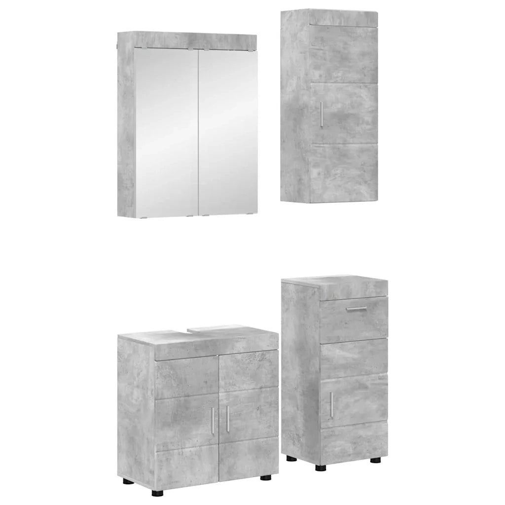 Set di mobili per il bagno TULUM 4 pcs Grigio cemento 3398047