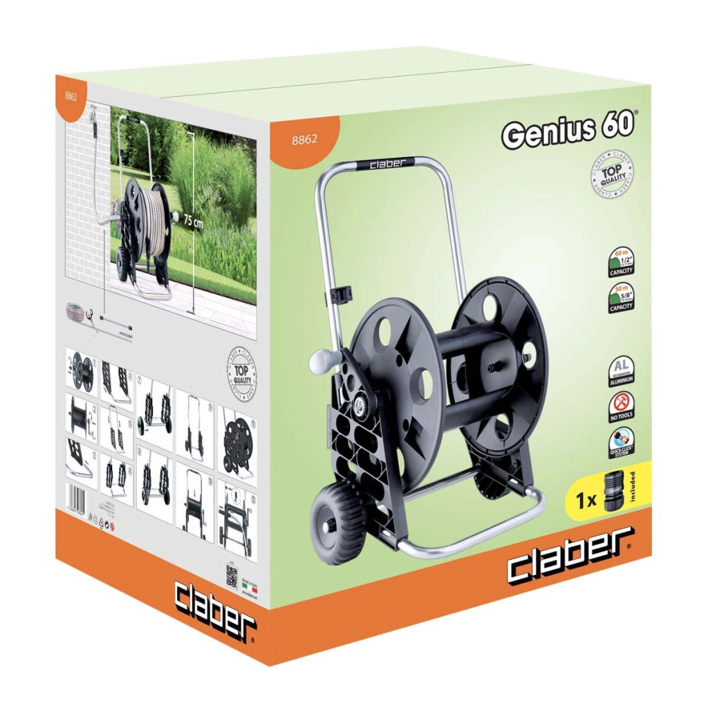 Carrello Avvolgitubo Genius 60 Art. 8862 Claber