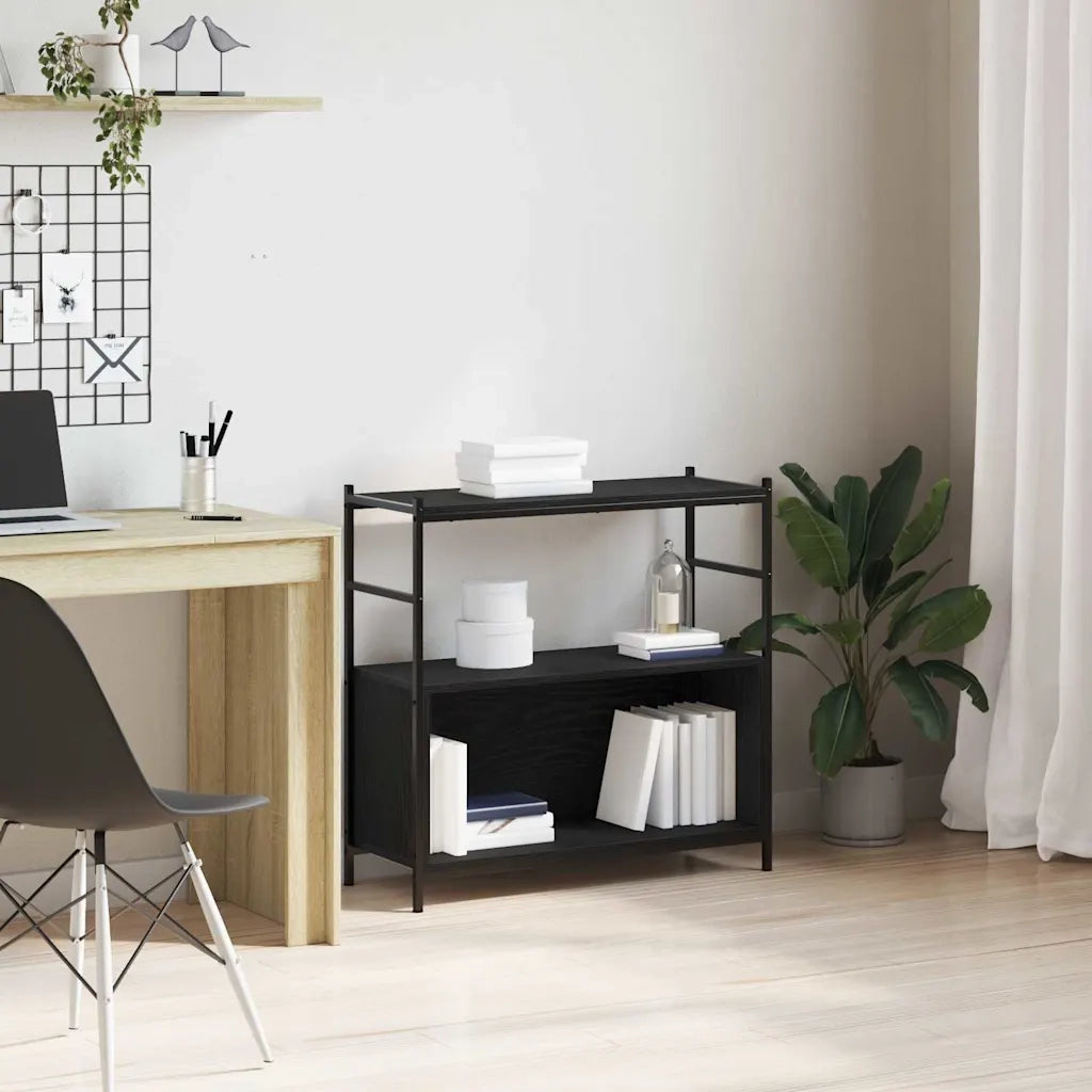 Libreria 80 x 30 x 78,5 cm Legno ingegnerizzato Rovere Nero 862933