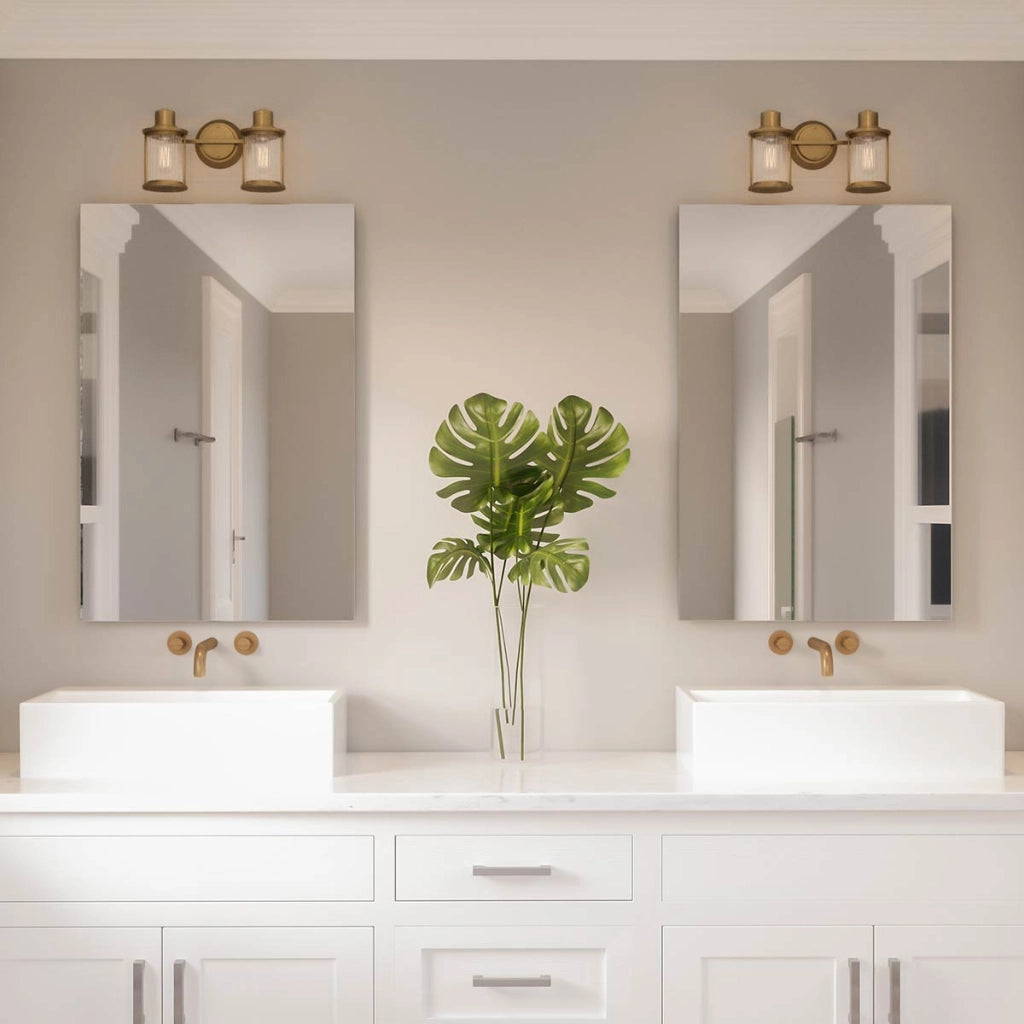 Applique bagno ottone anticato Riggs 2xE27 Quoizel