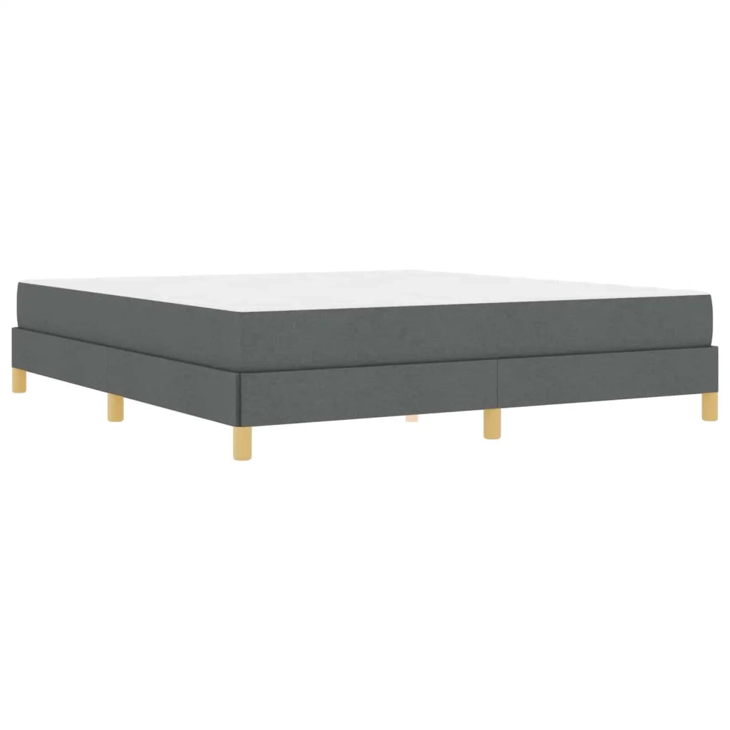 Letto a molle con materasso Grigio scuro 180 x 200 cm Tessuto