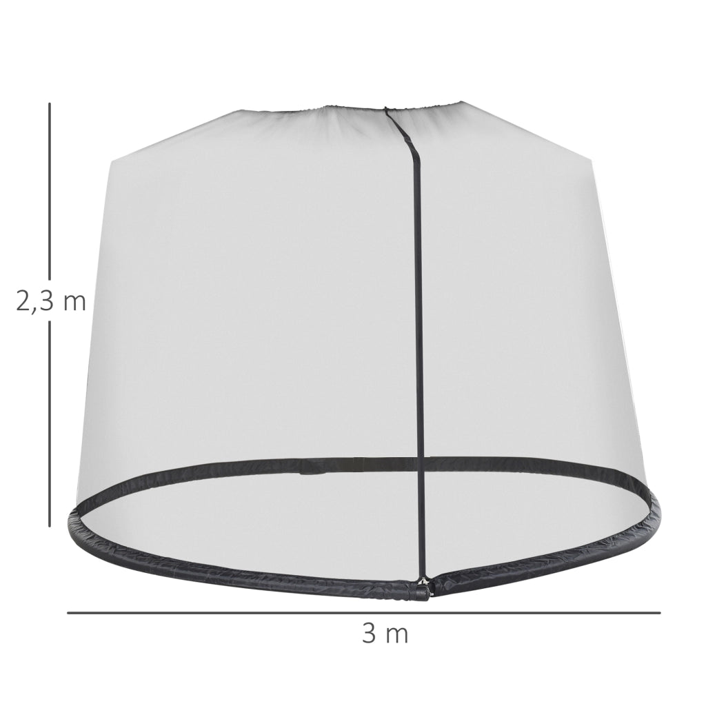 Zanzariera per Ombrellone ¨C Minimal ¨C Nero ?3 m