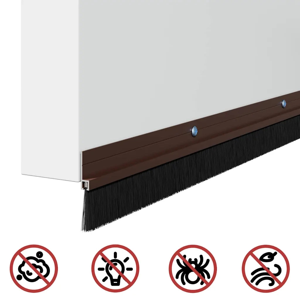 Spazzole per porte a vite 12 pcs Marrone 100 cm 42019446