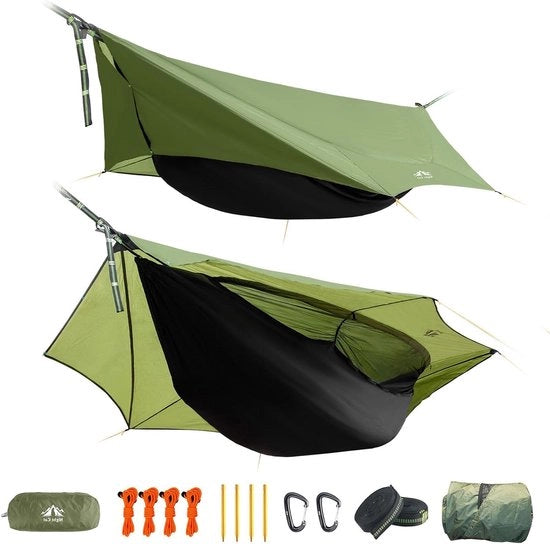 Hangmat acquatica per 1 persona con rete anti insetti - Portatile per escursioni e viaggi