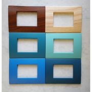 Trade Shop - Placca Placche Placchete Compatibili Living Light In Abs 3 4 7 Posti Colorate - Verde Muschio -4 Fori     -